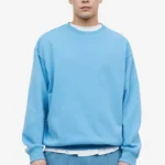 Loose Fit Sweat Shirt - Light Blue