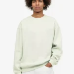 Loose Fit Sweat Shirt - Light Green